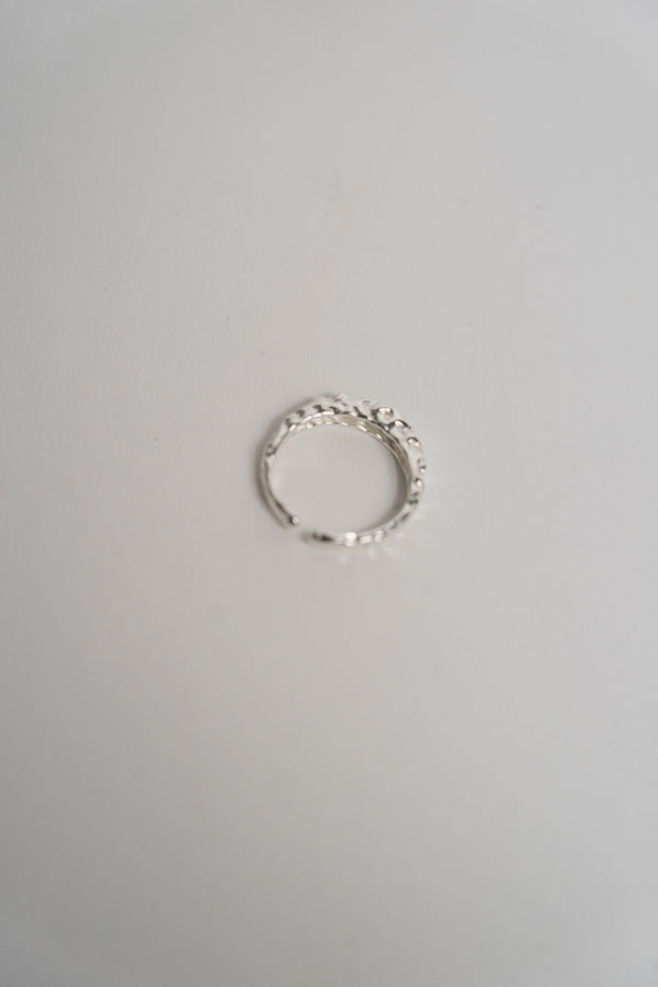 Crinkle Silver Ring