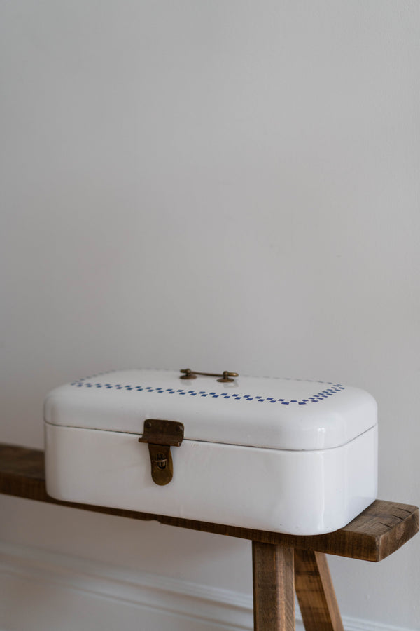 Vintage Enamel Bread Box