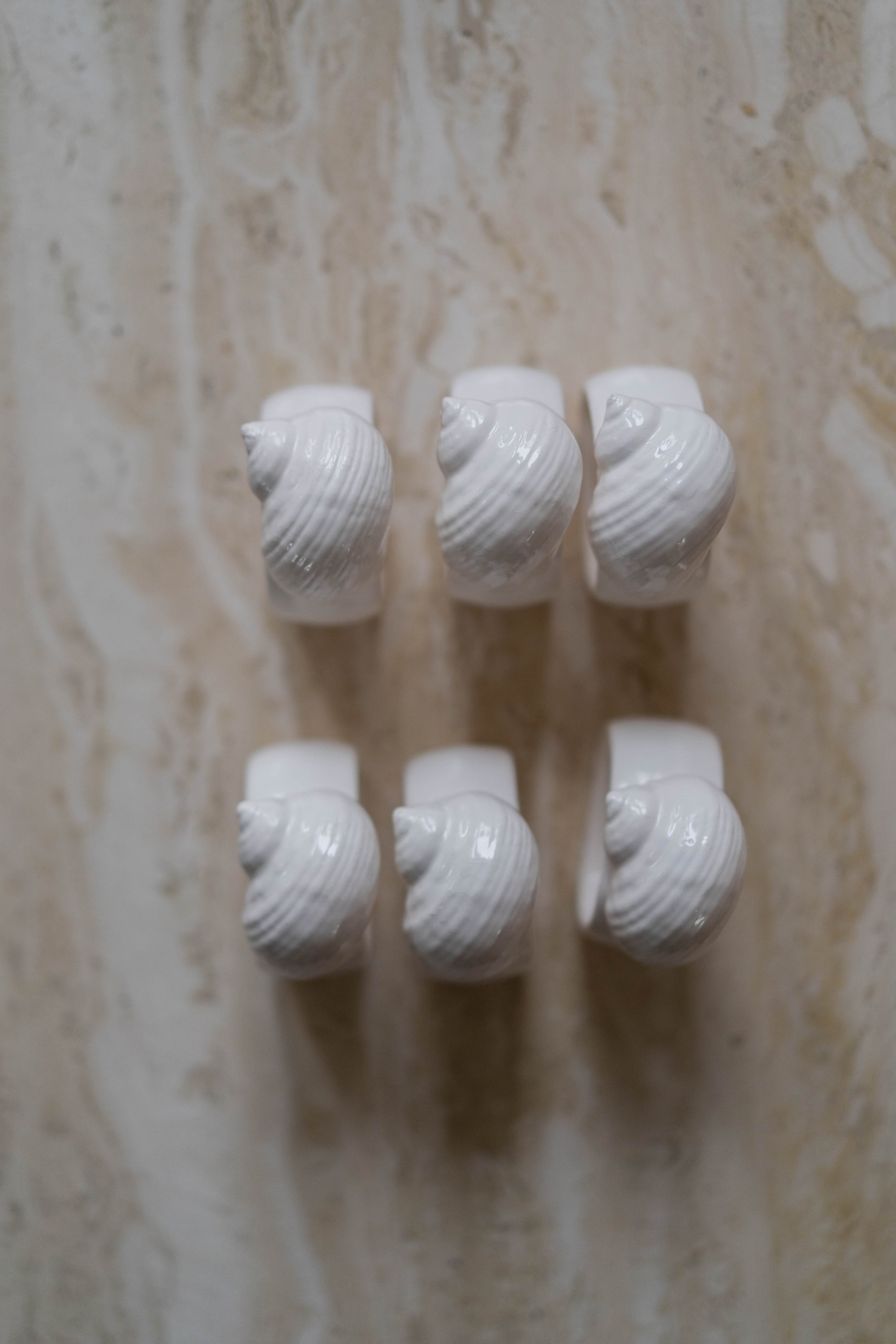 Porcelain Seashell Napkin Rings