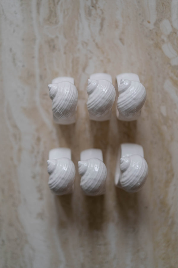 Porcelain Seashell Napkin Rings
