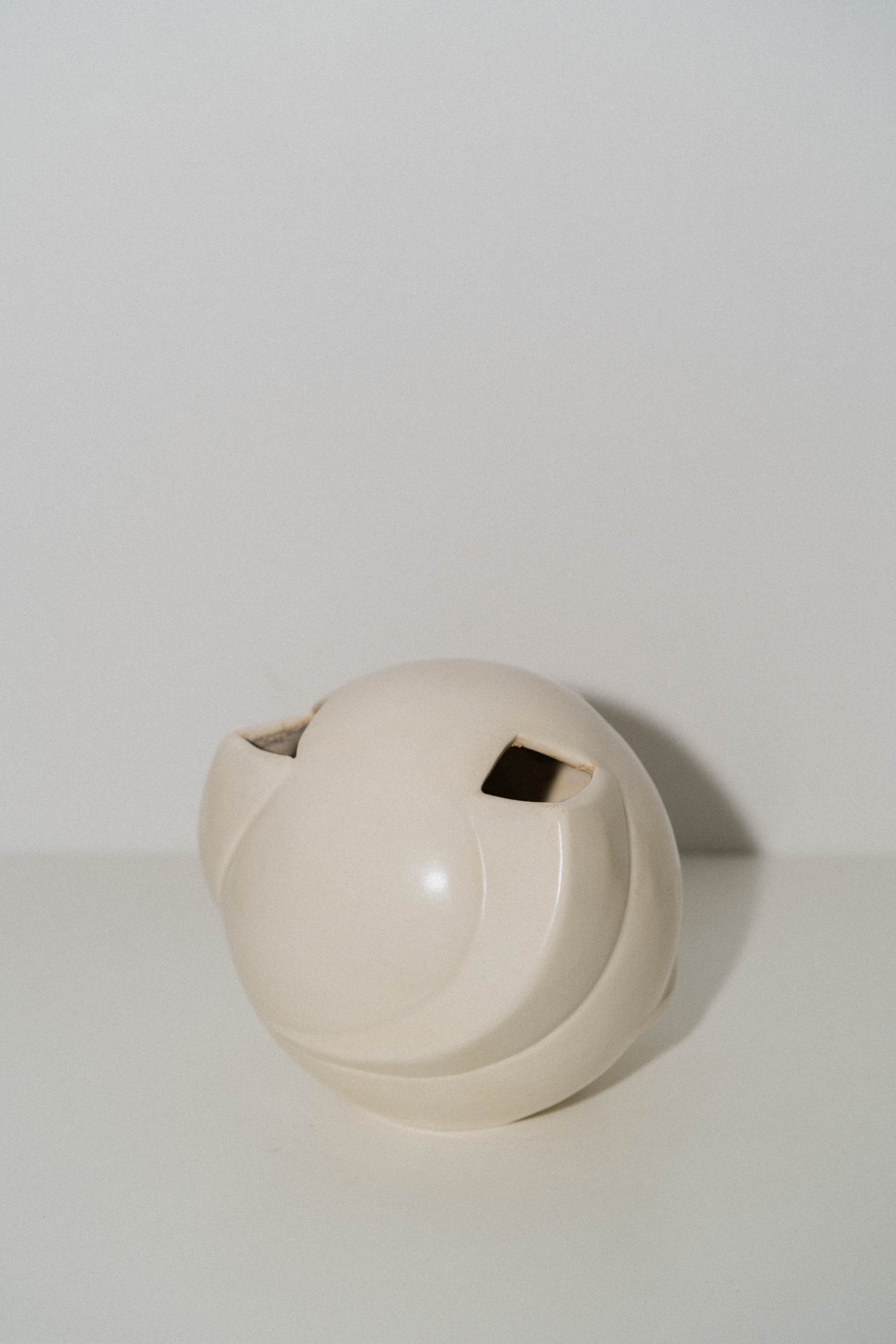 Cream Art Deco Ball Vase