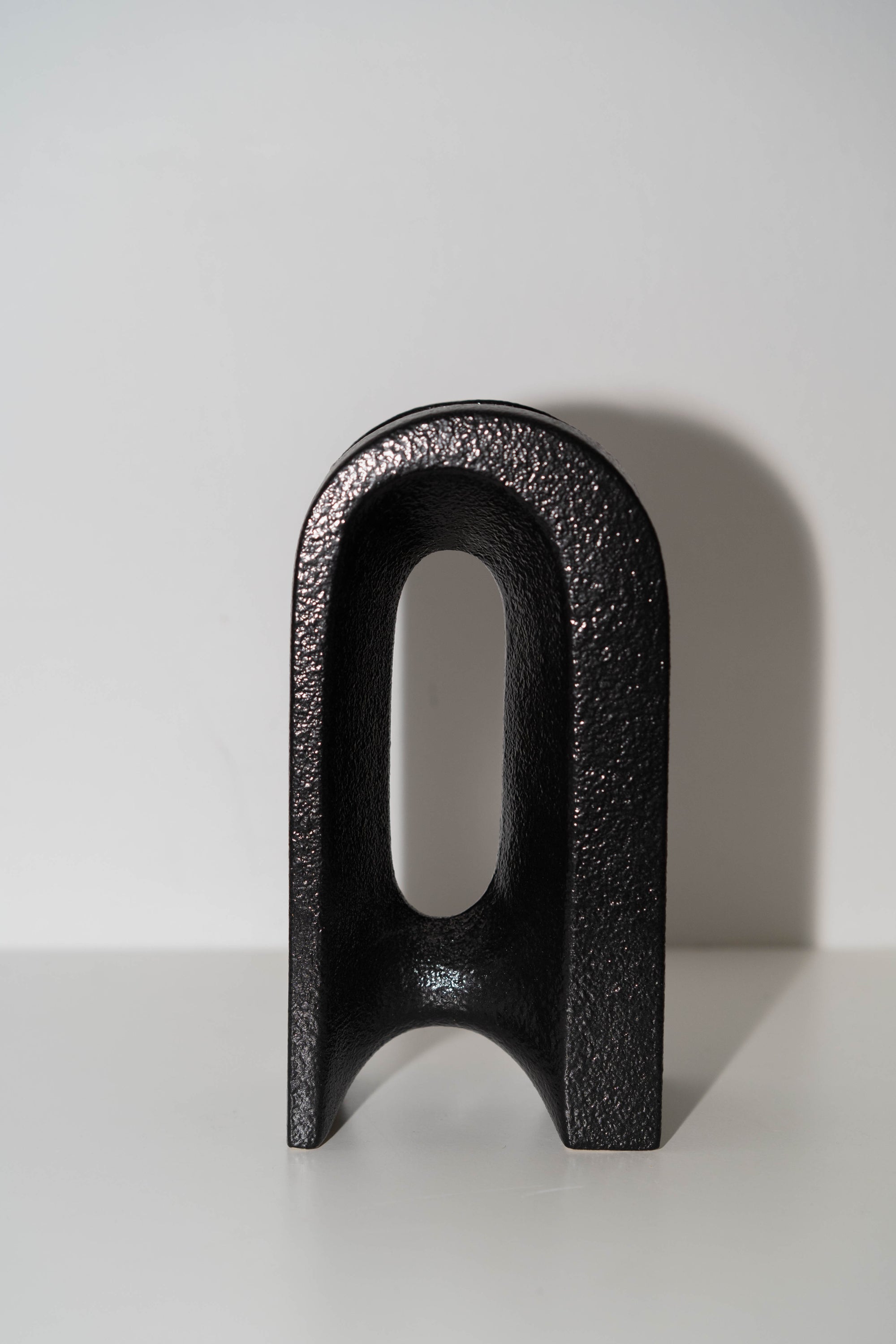 Black Ceramic Ikebana Vase