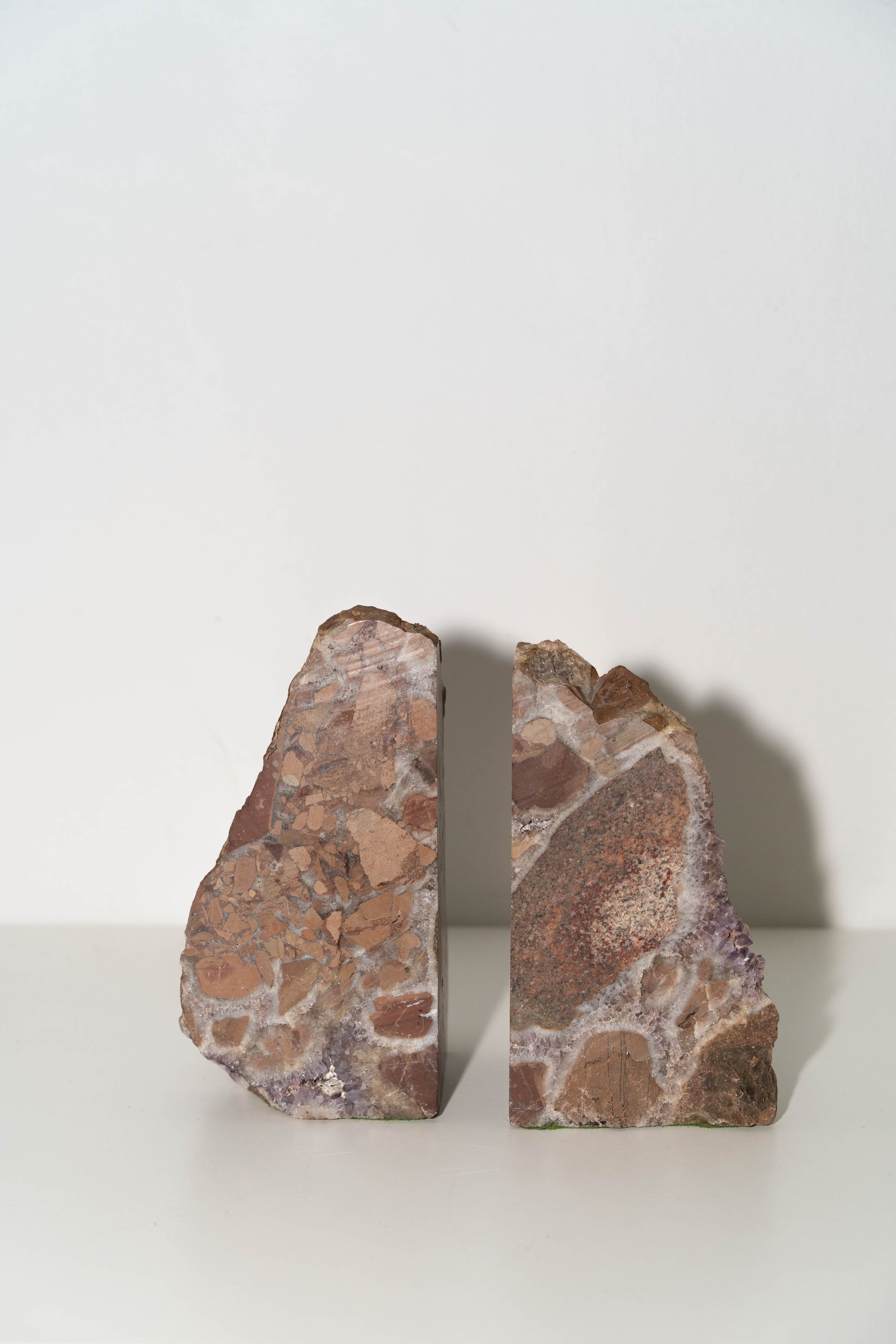 Raw Amethyst Bookends