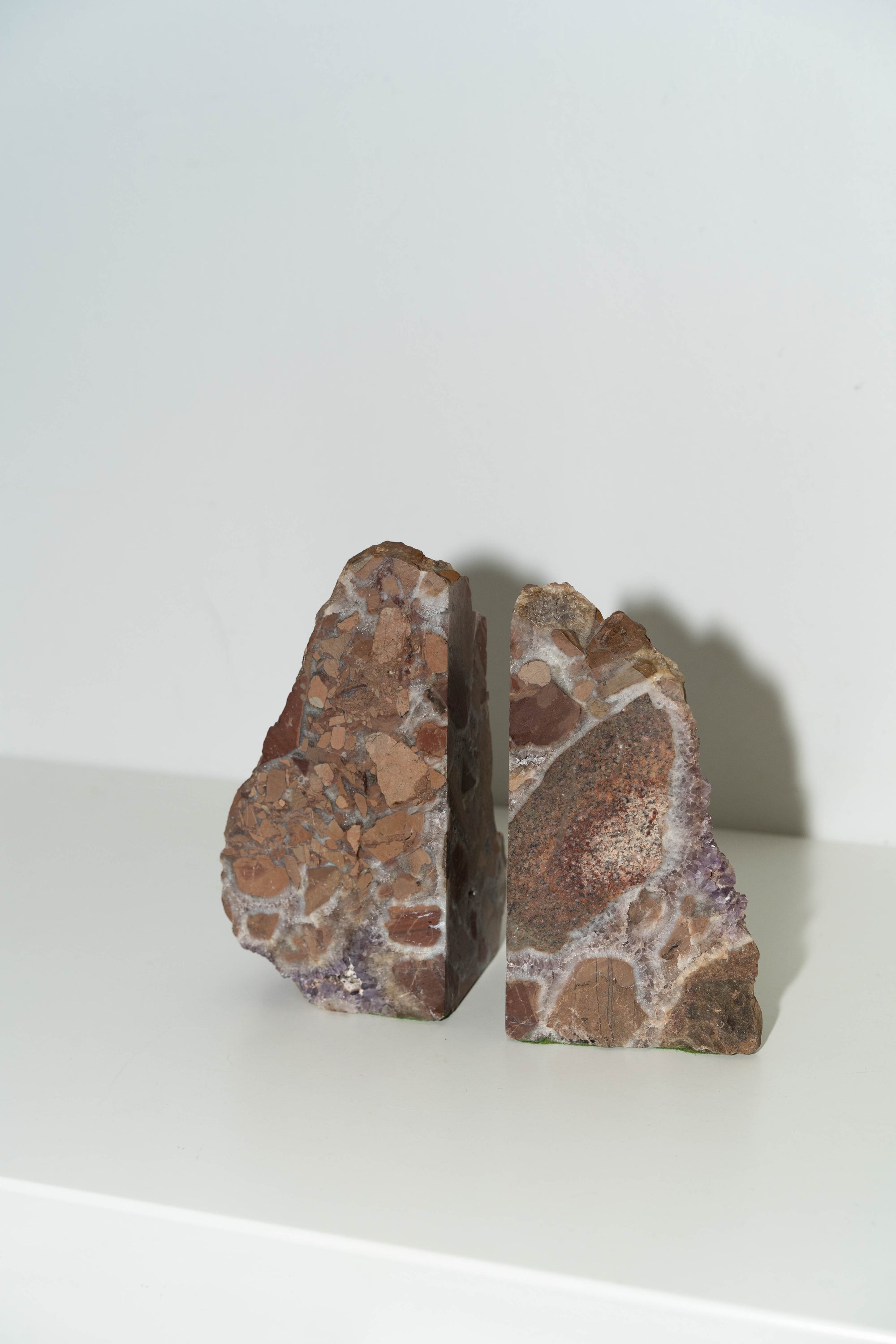 Raw Amethyst Bookends