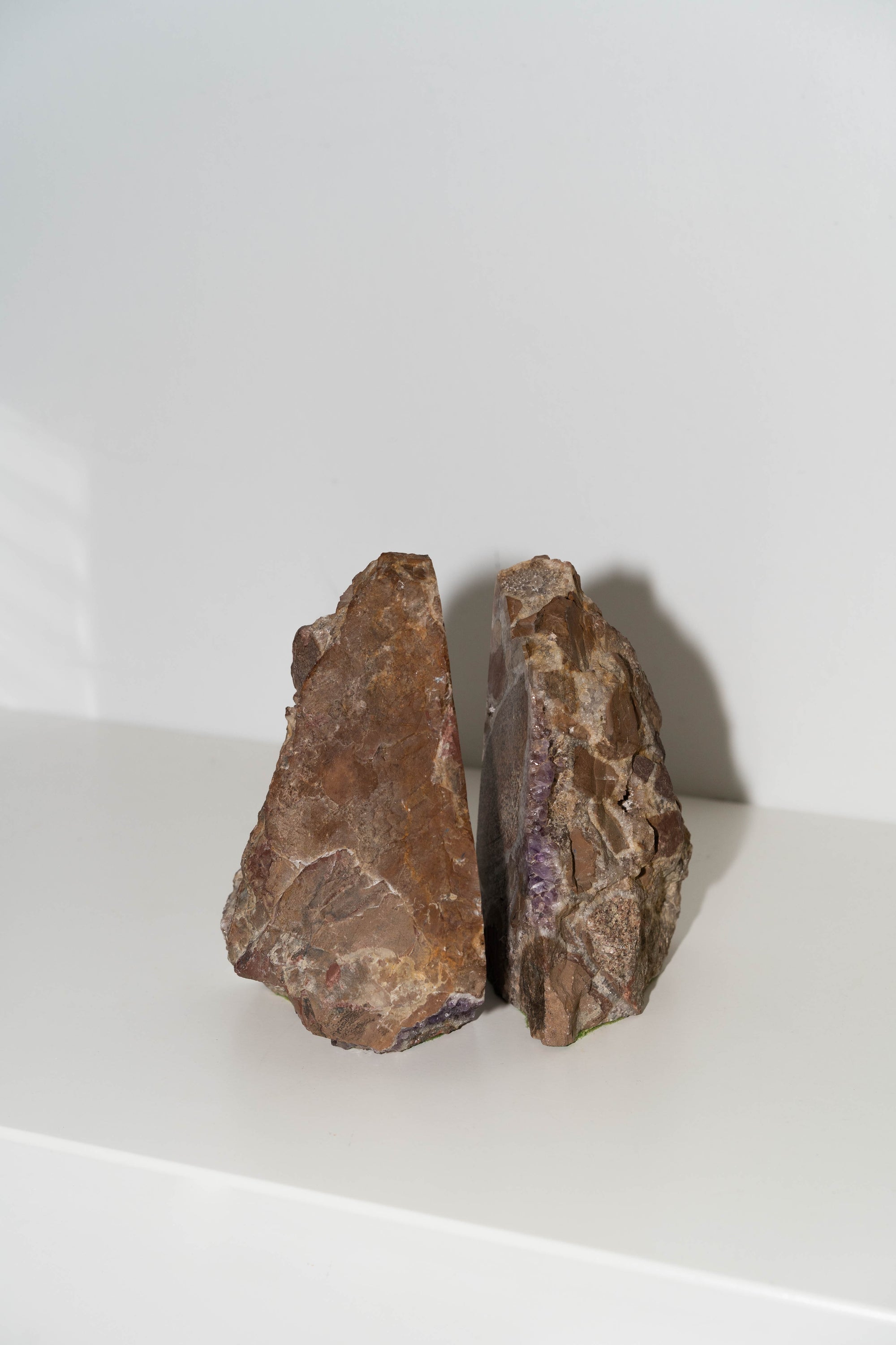 Raw Amethyst Bookends