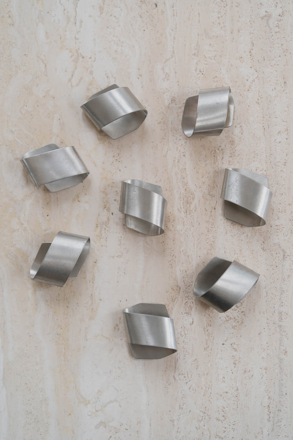 Modernist Pewter Napkin Rings
