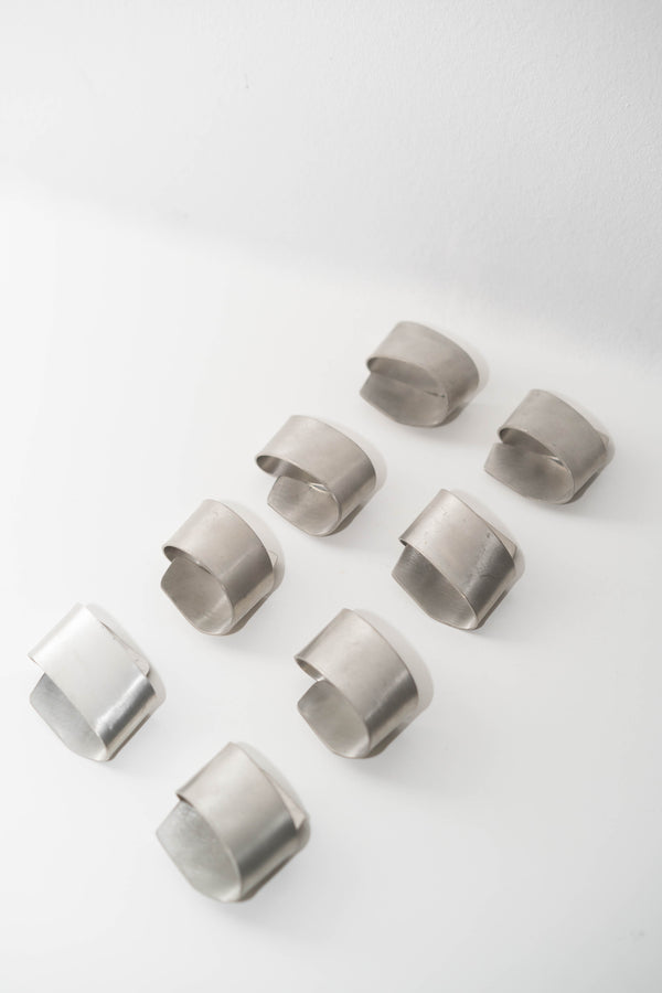 Modernist Pewter Napkin Rings