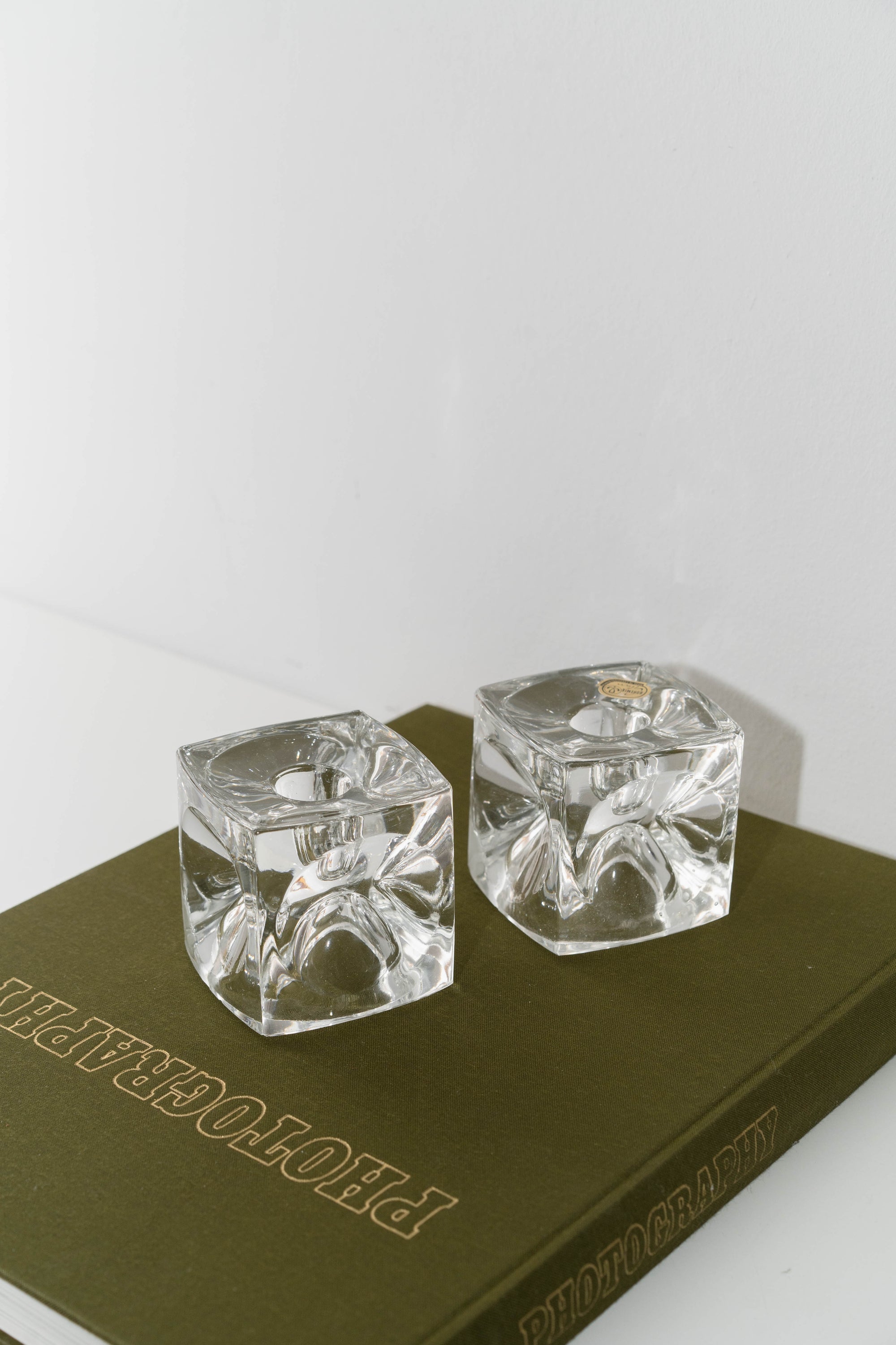 Glass Cube Candleholder Set
