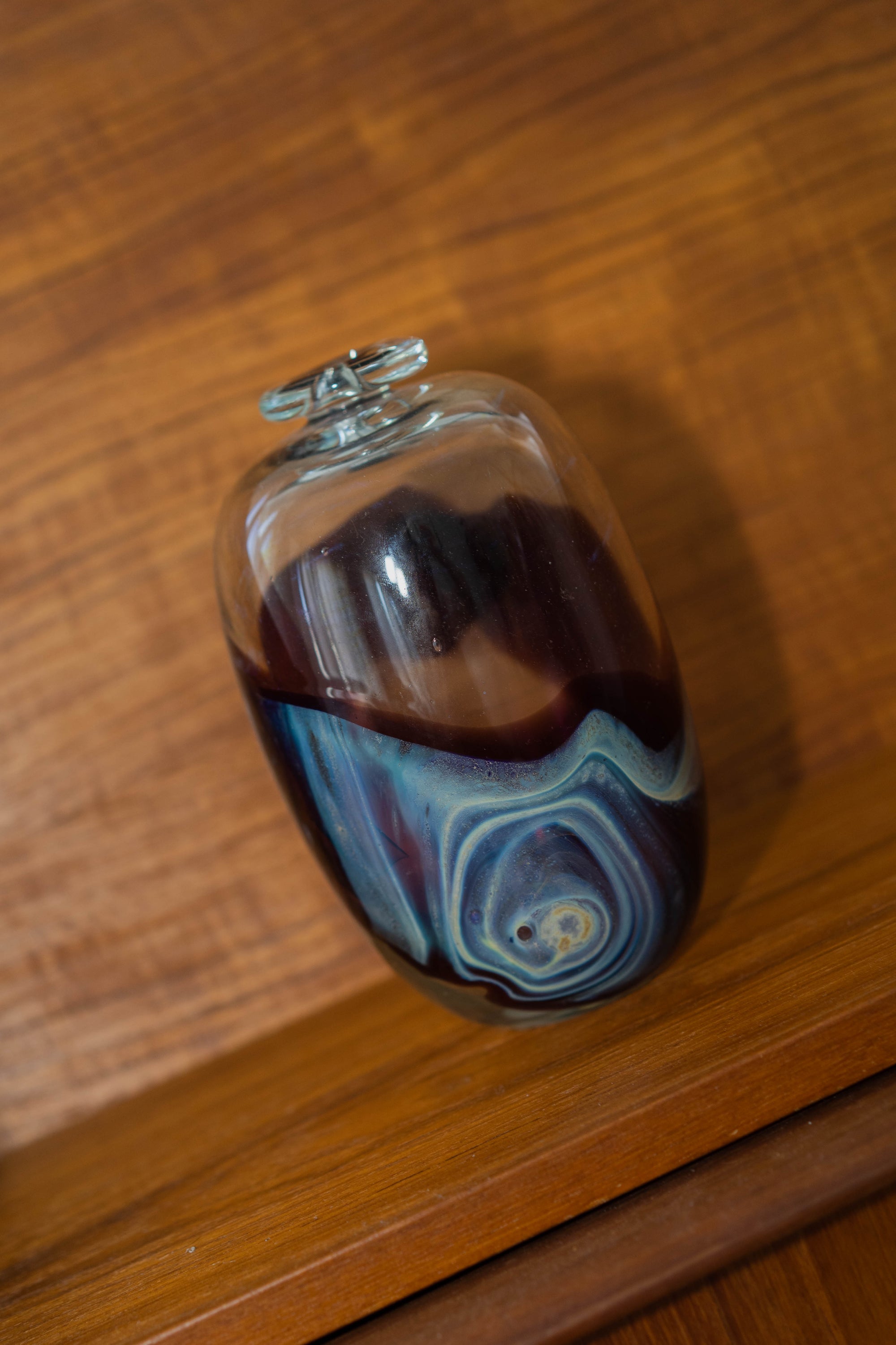 Swirl Art Glass Vase