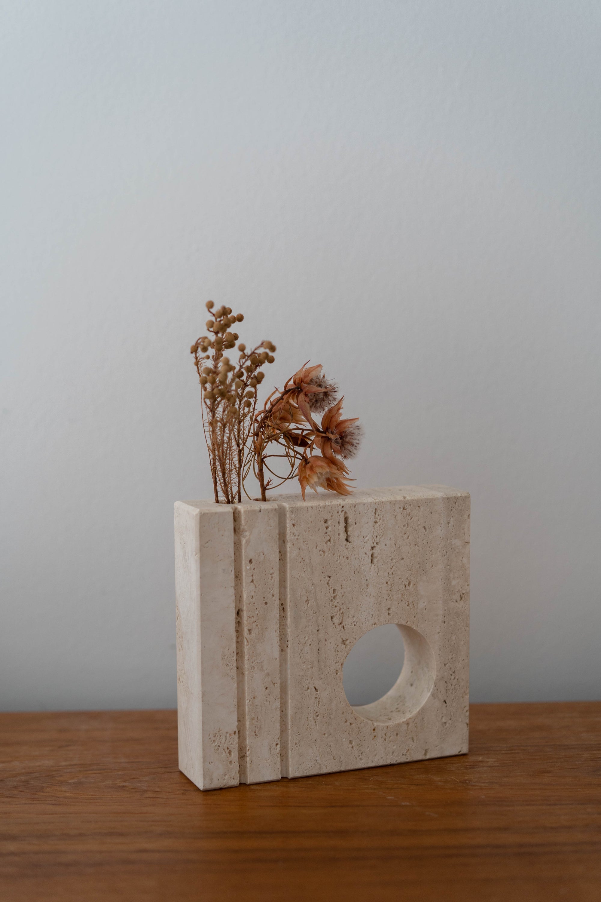 Fratelli Manelli Square Travertine Vase