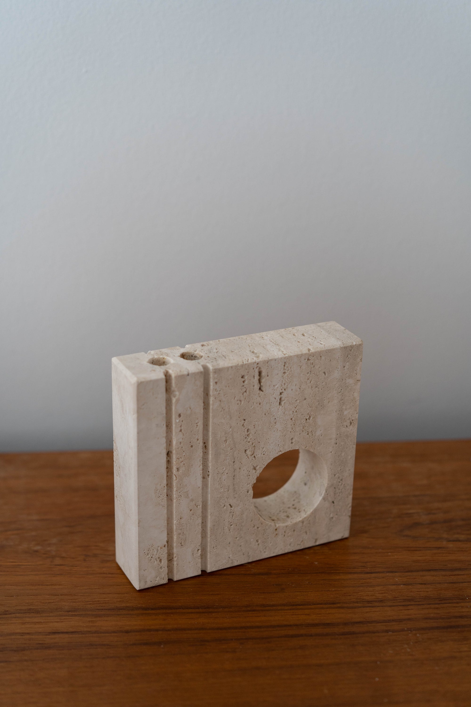 Fratelli Manelli Square Travertine Vase