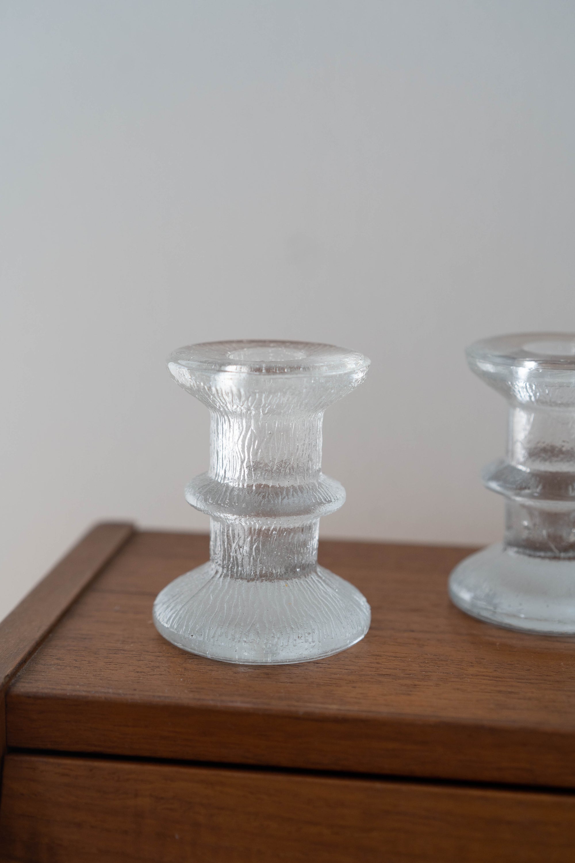 Ice Textured Candleholder Set