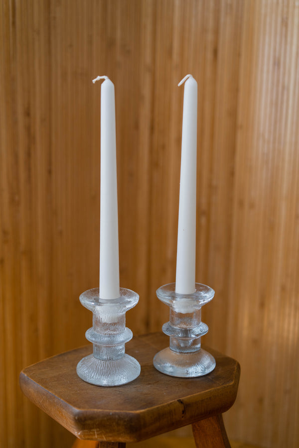 Ice Textured Candleholder Set