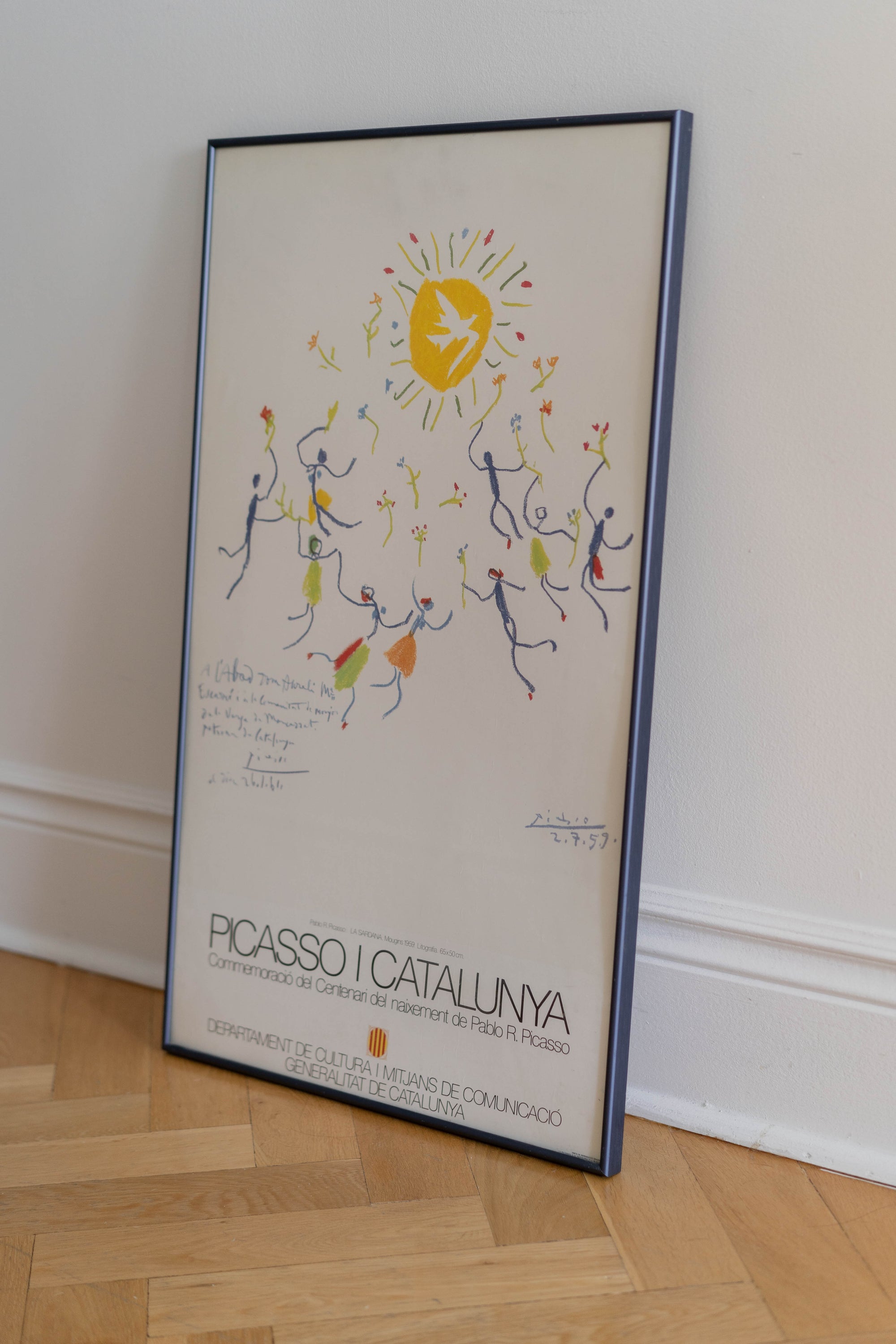 1981 Picasso and Catalunya Framed Exhibition Poster
