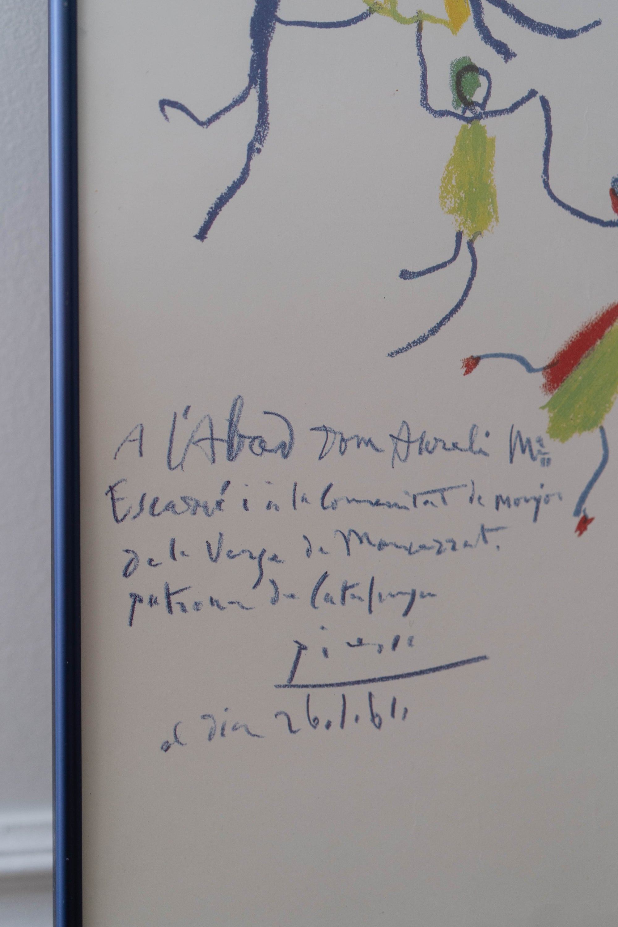 1981 Picasso and Catalunya Framed Exhibition Poster