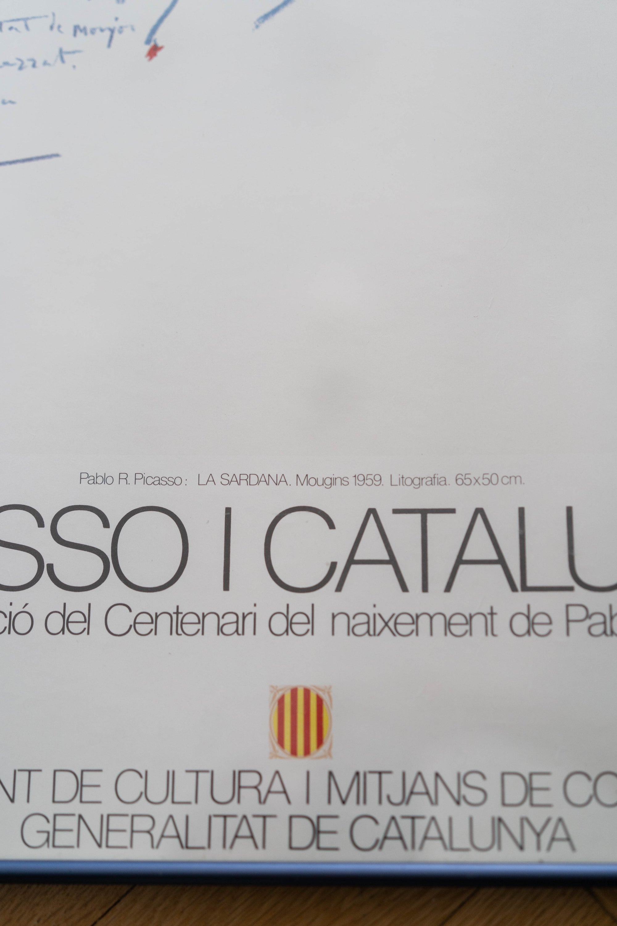 1981 Picasso and Catalunya Framed Exhibition Poster