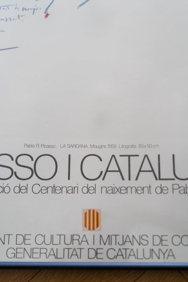 1981 Picasso and Catalunya Framed Exhibition Poster