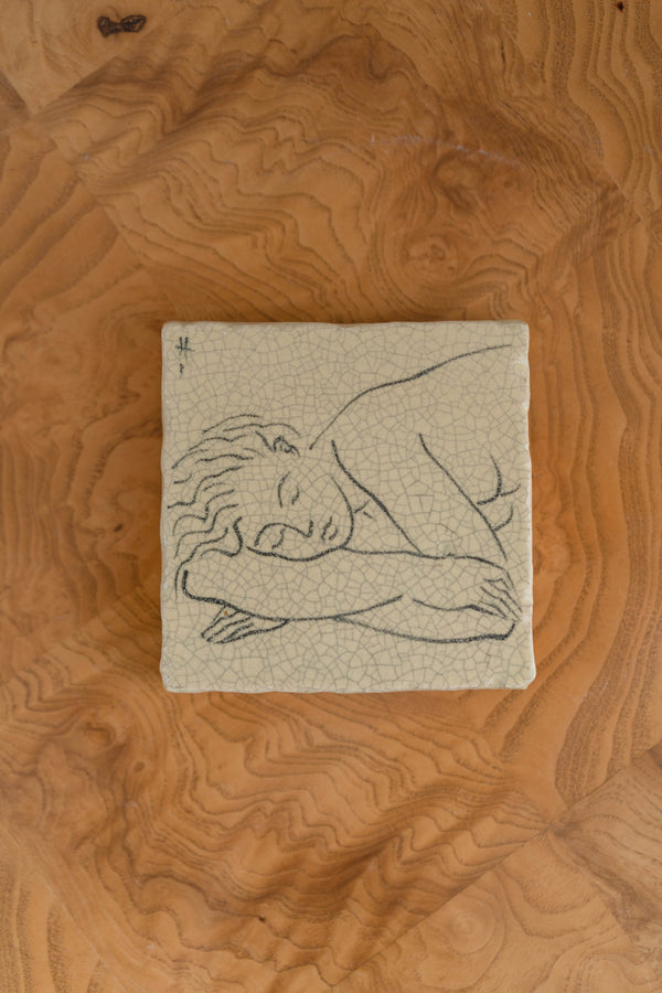 Figural Ceramic Tile Coaster Set