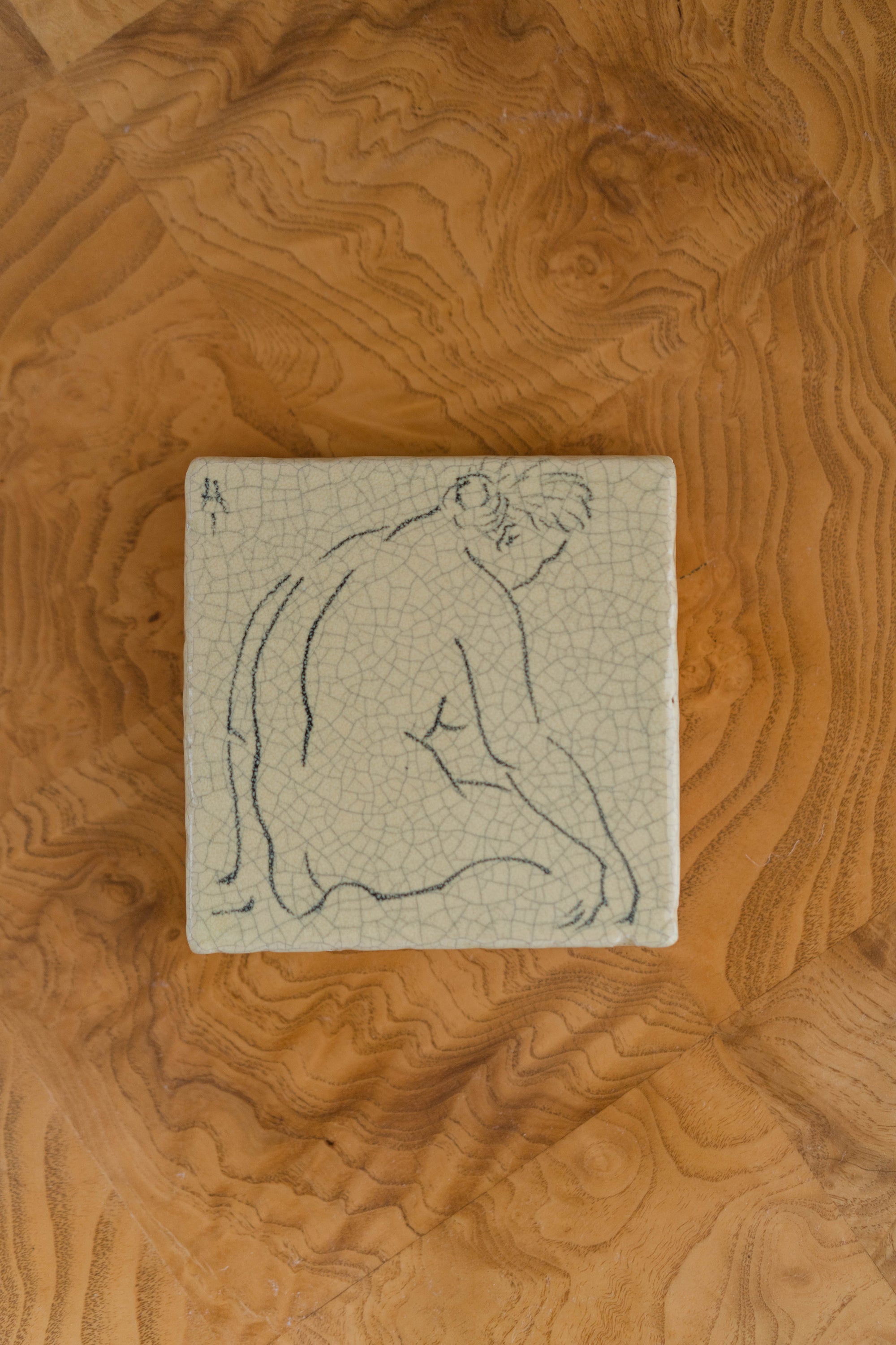 Figural Ceramic Tile Coaster Set