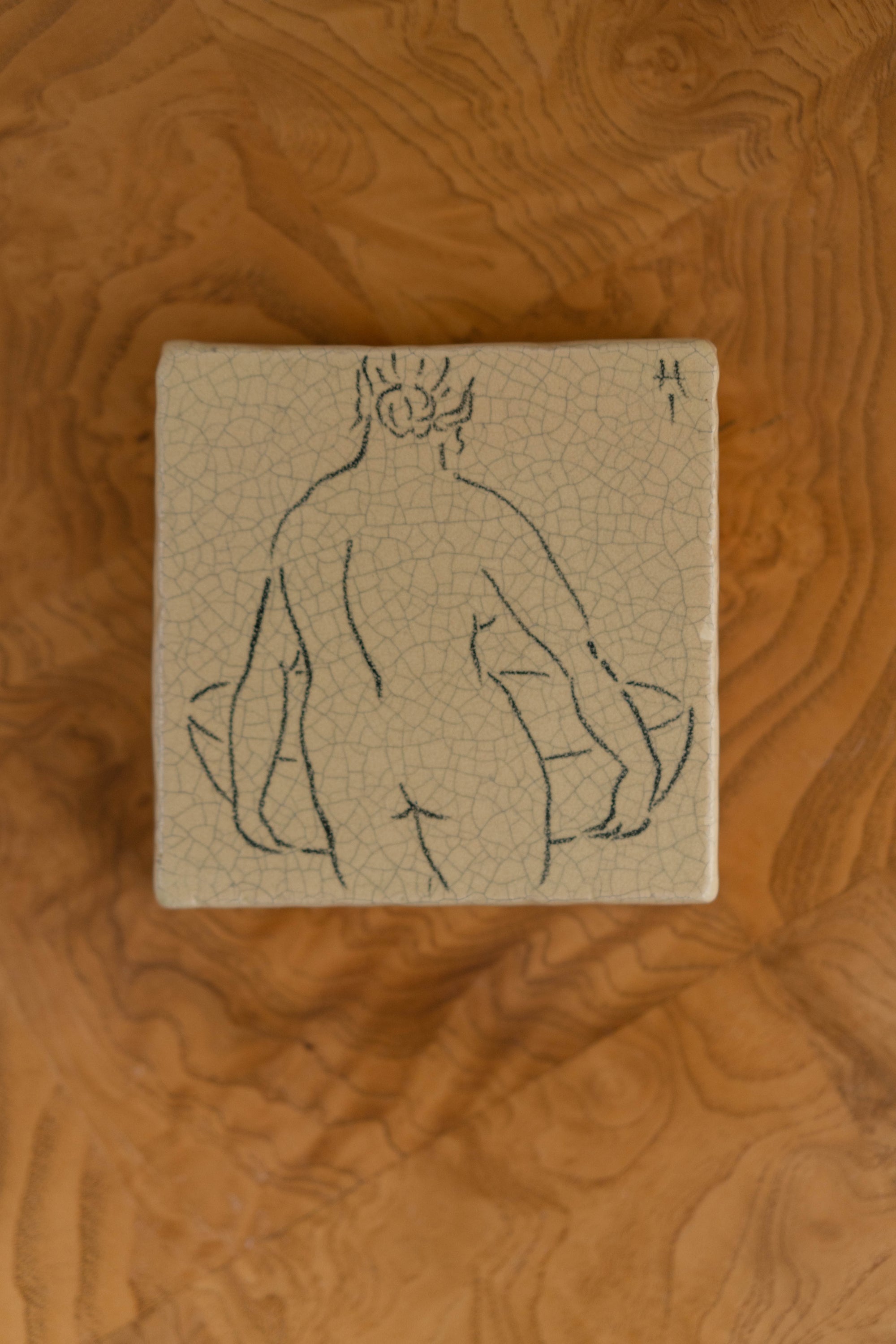 Figural Ceramic Tile Coaster Set