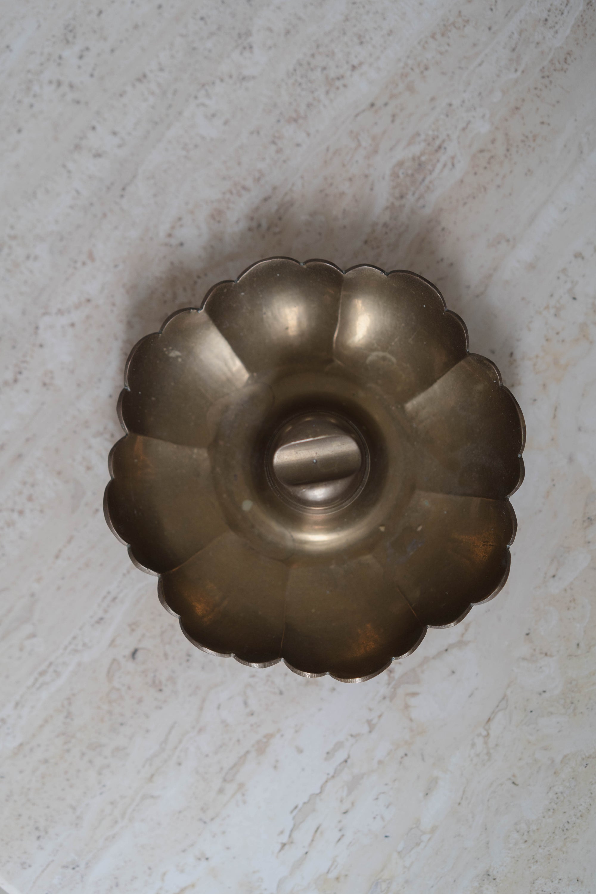 Brass Scalloped Ashtray