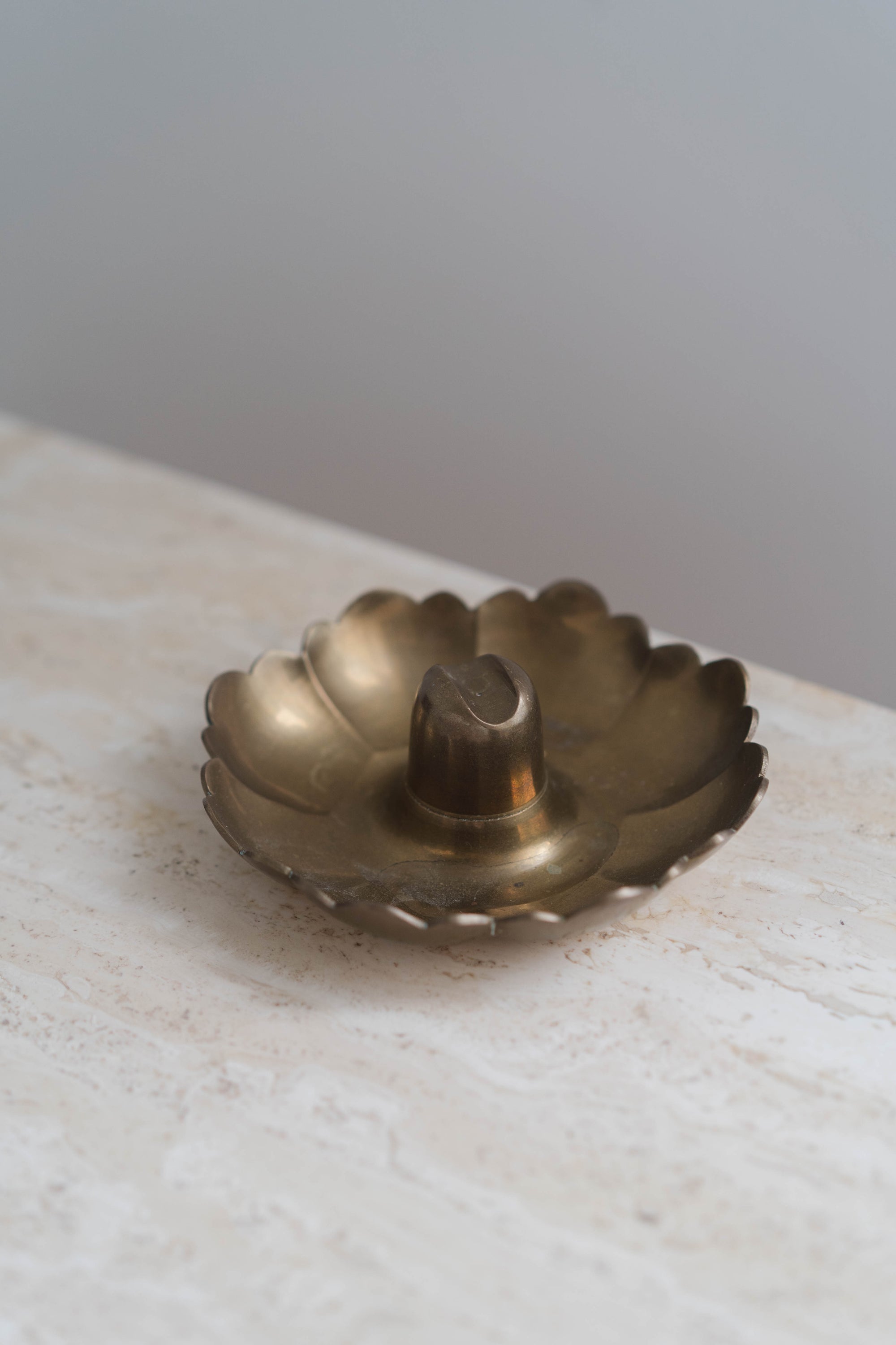 Brass Scalloped Ashtray