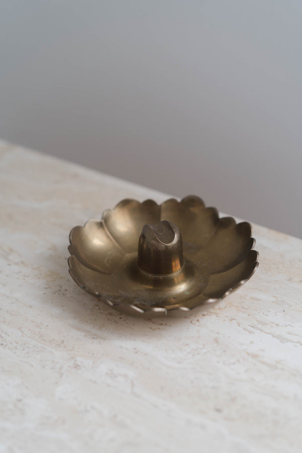 Brass Scalloped Ashtray