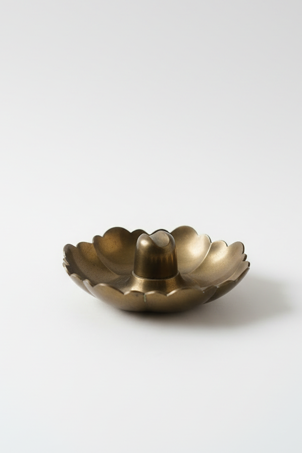 Brass Scalloped Ashtray