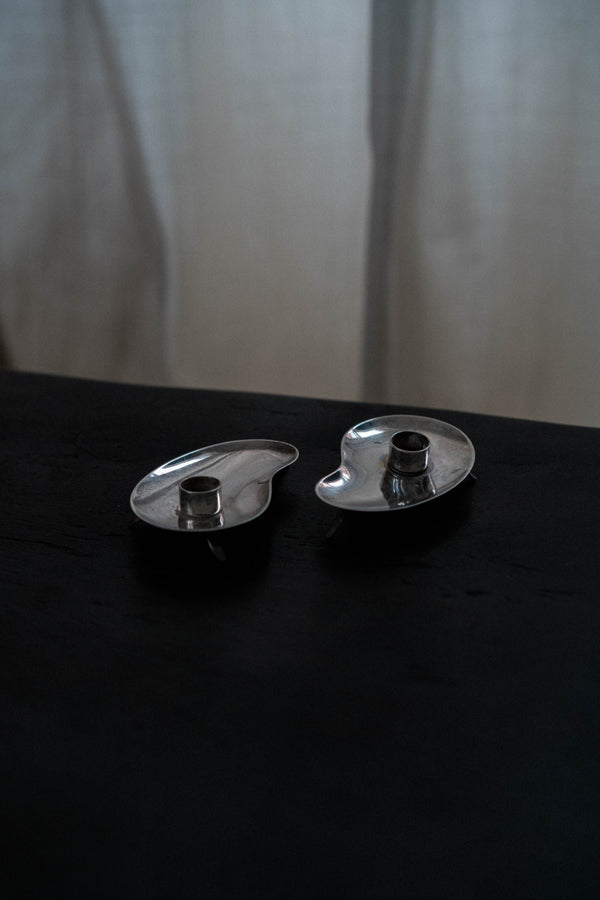 Kidney Bean Shaped Candle Holder Set