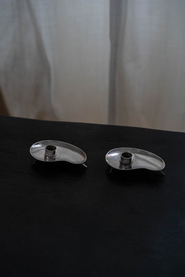 Kidney Bean Shaped Candle Holder Set