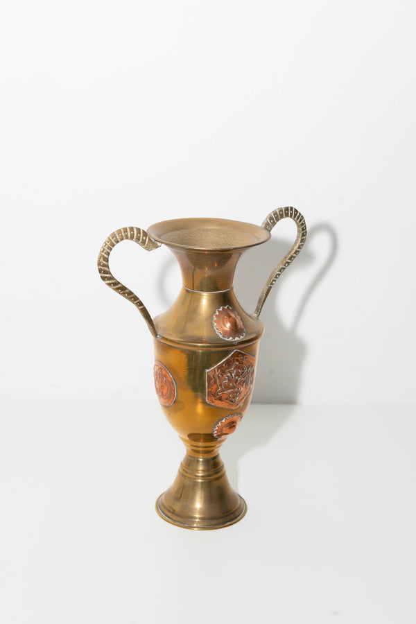Brass and Copper Amphora Vessel