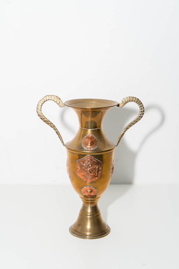 Brass and Copper Amphora Vessel