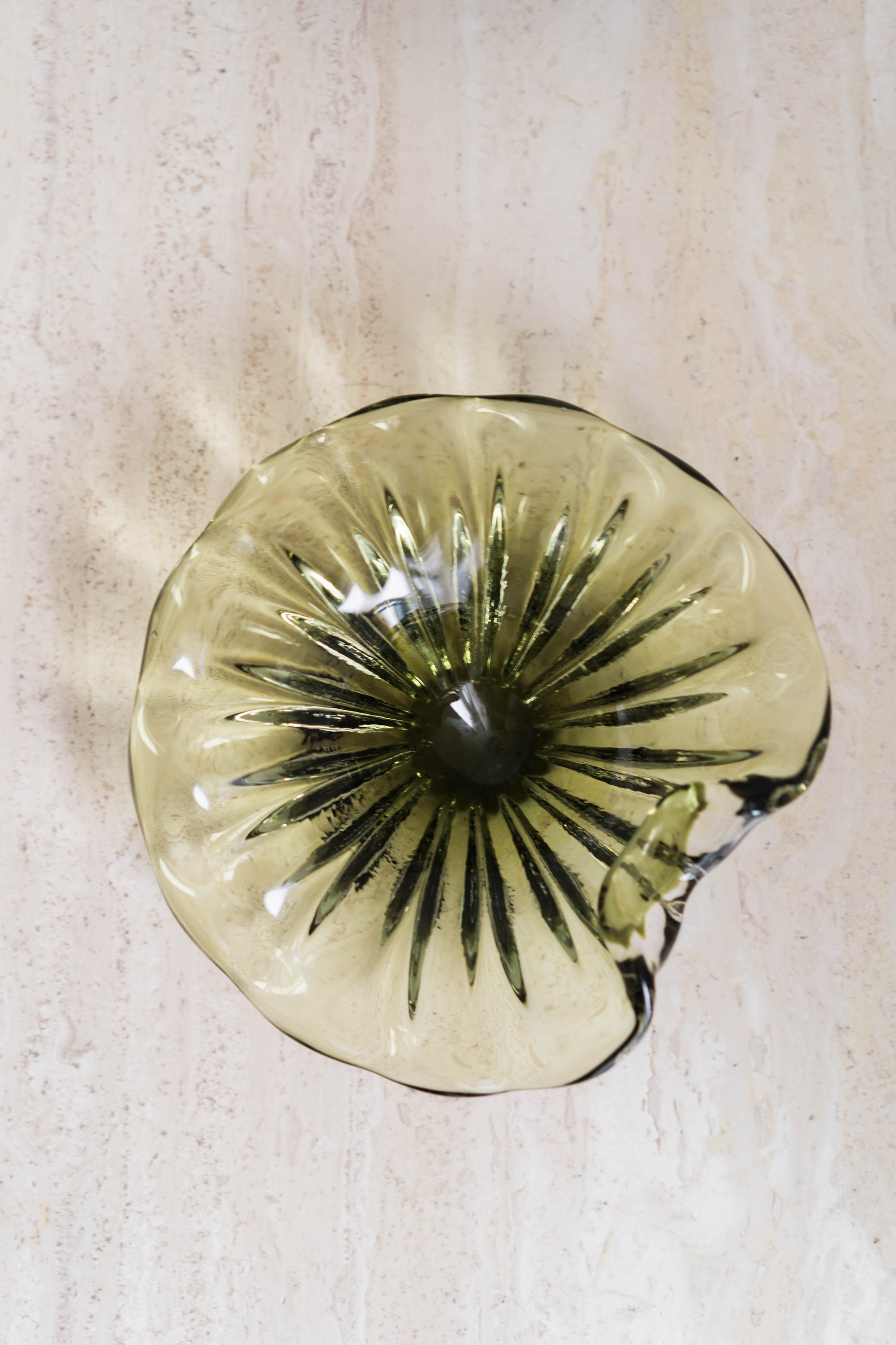 Green Art Glass Catchall Bowl