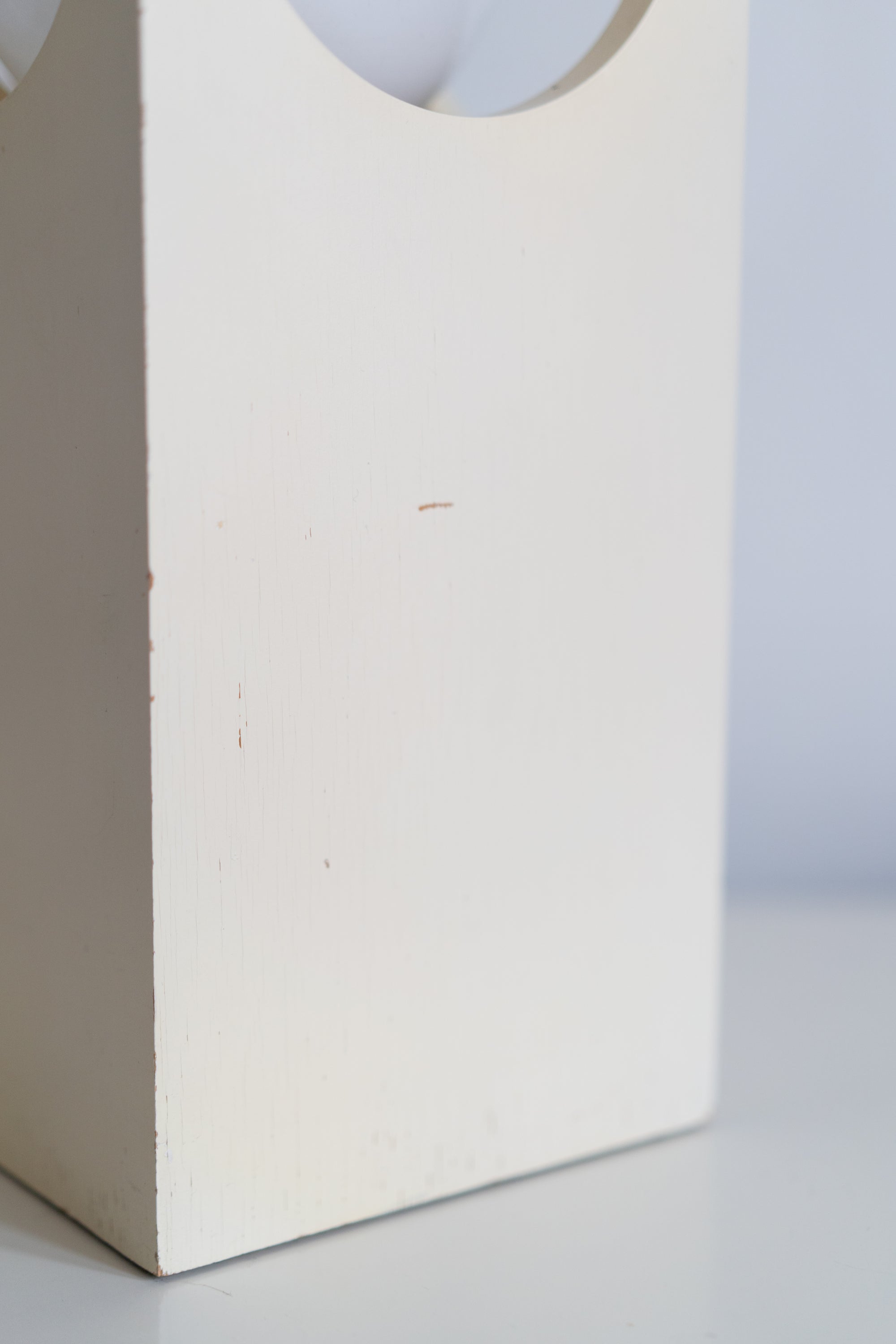 Rectangular Space Age Wooden Table Lamp