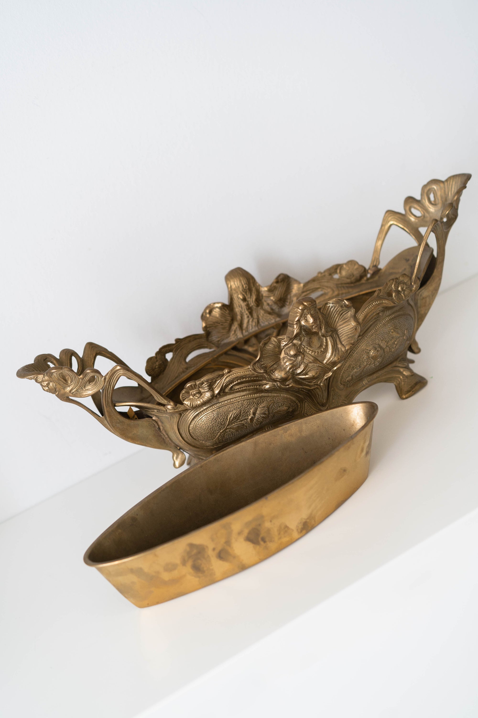 French Art Nouveau Figural Jardinière