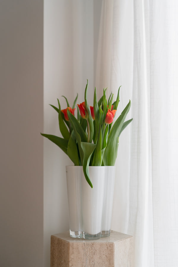 Petal Shaped Glass Vase