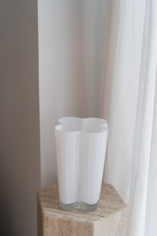 Petal Shaped Glass Vase
