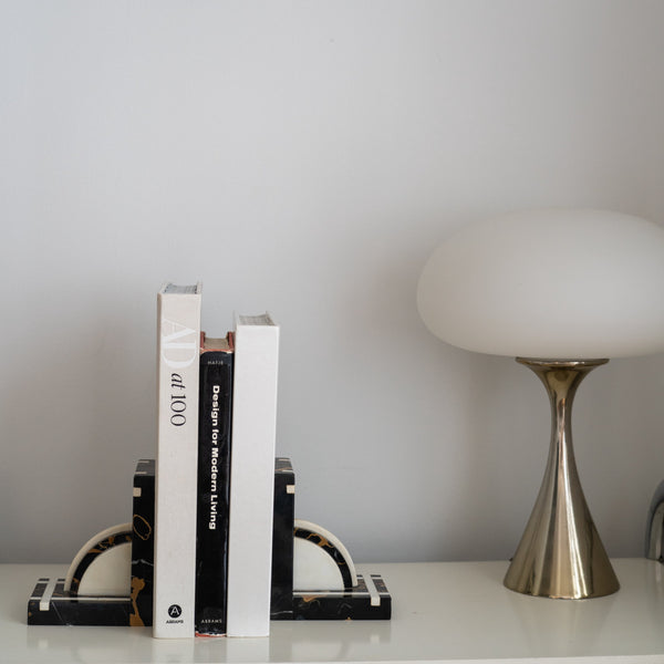 Art Deco Marble Bookends