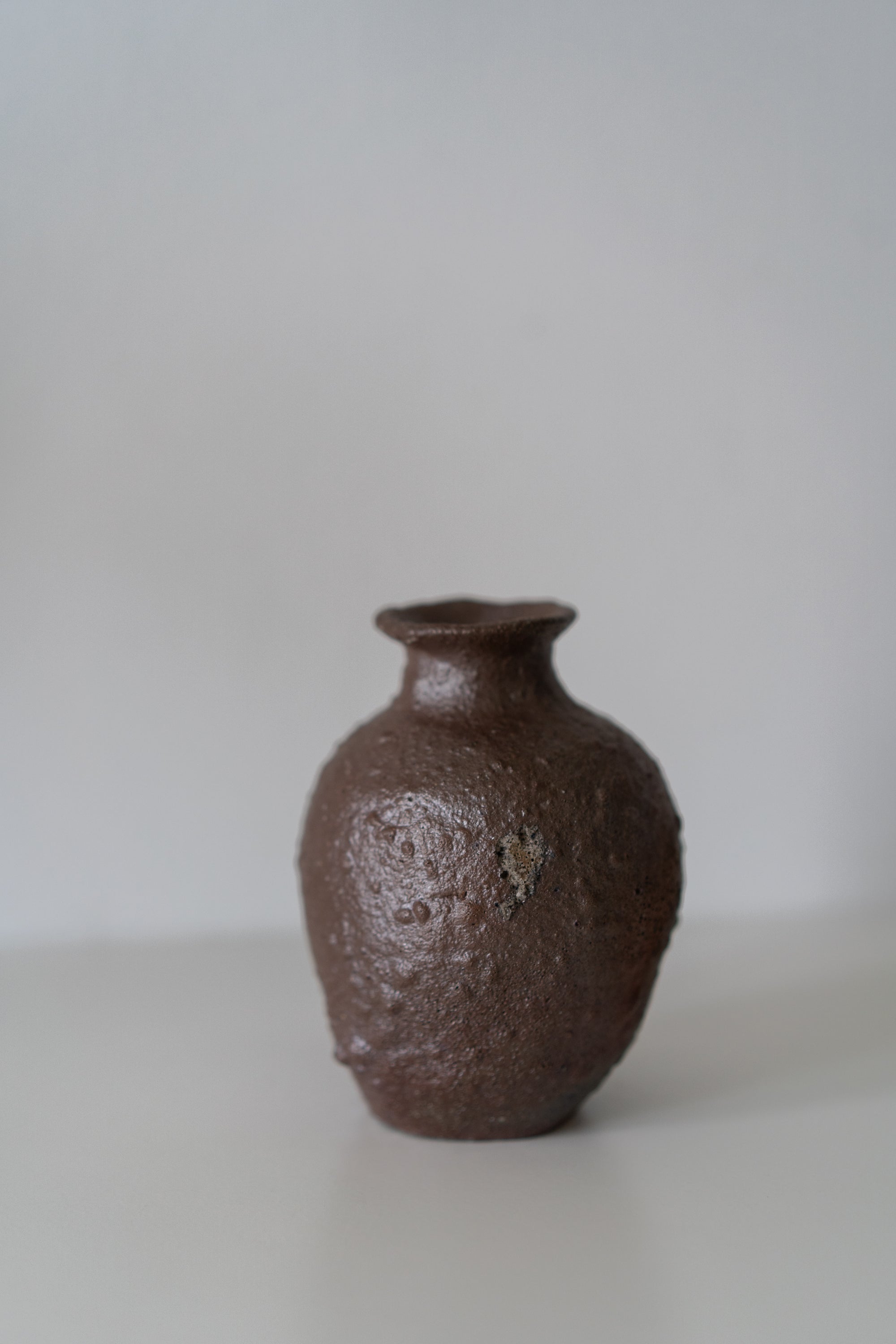 Textured Raku Bud Vase