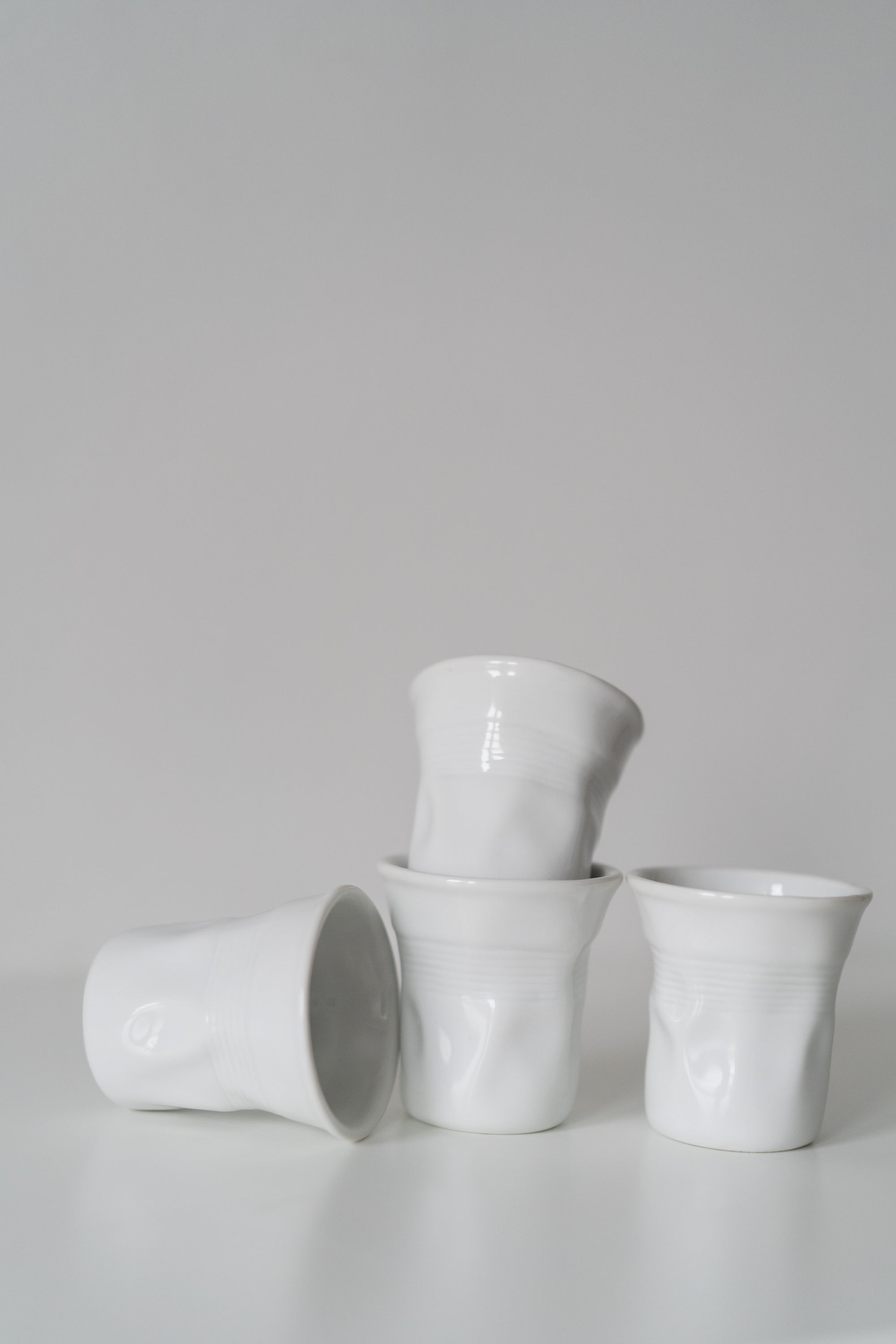 Crumpled Ceramic Espresso Cups