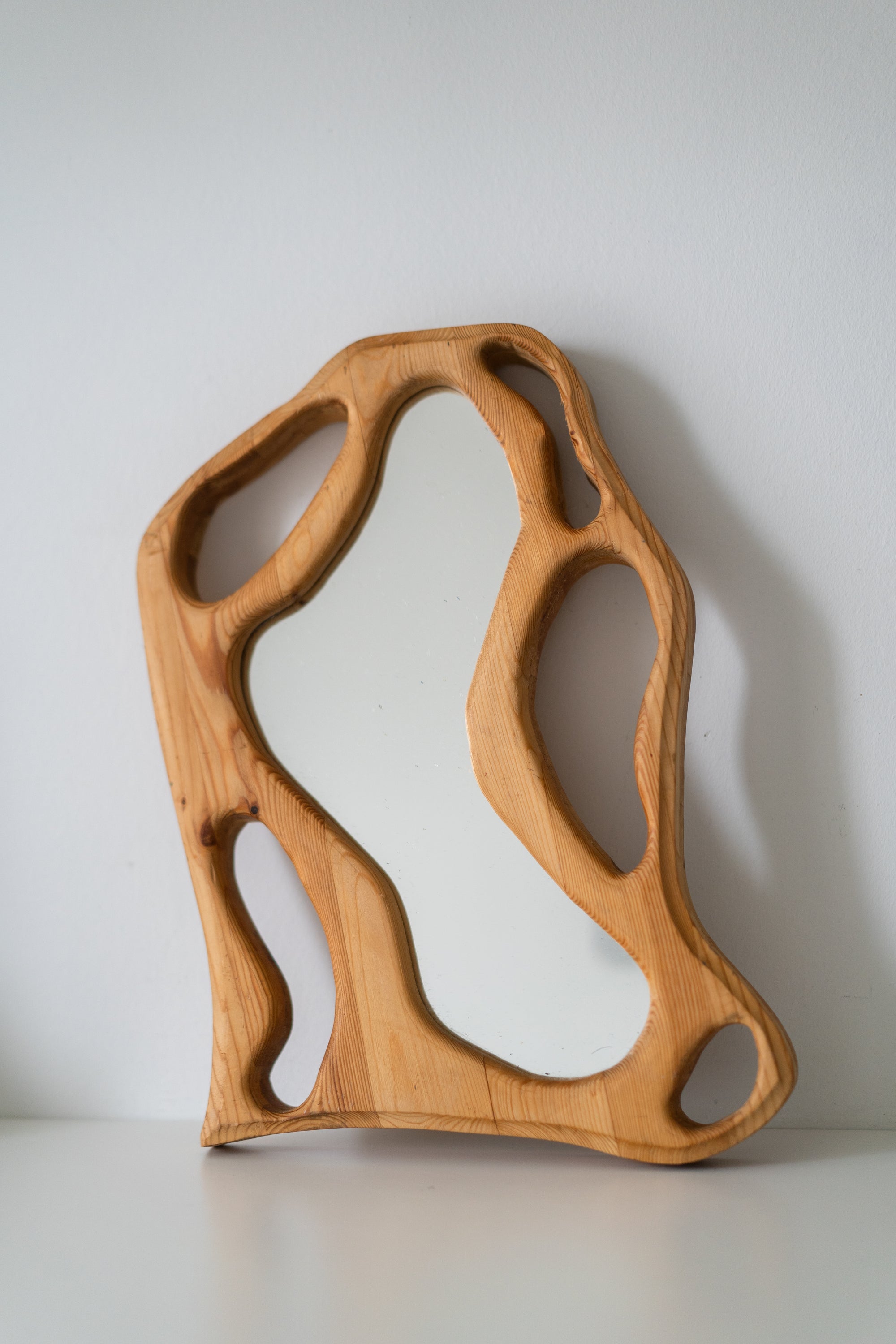 Biomorphic Wood Mirror