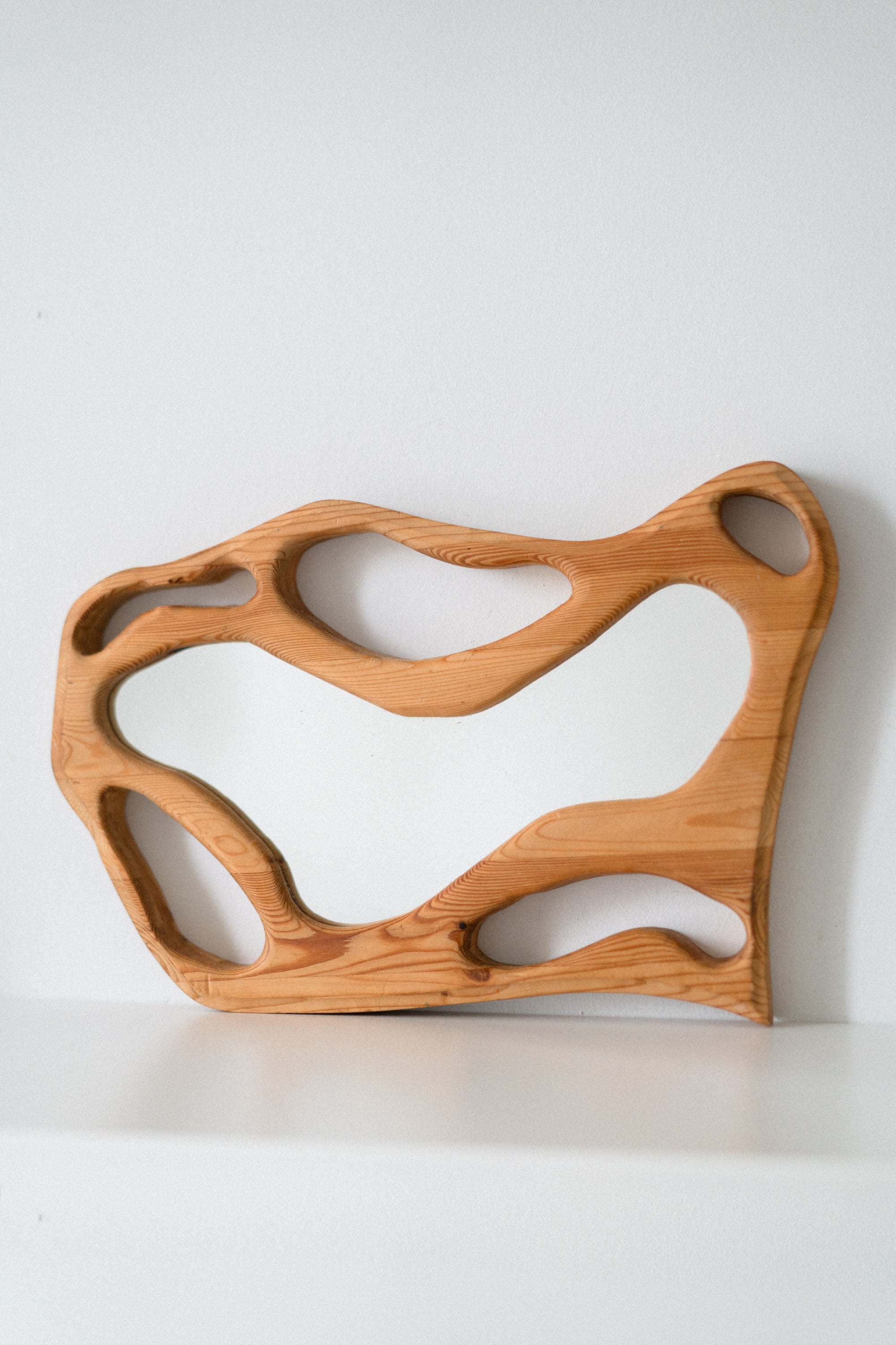 Biomorphic Wood Mirror
