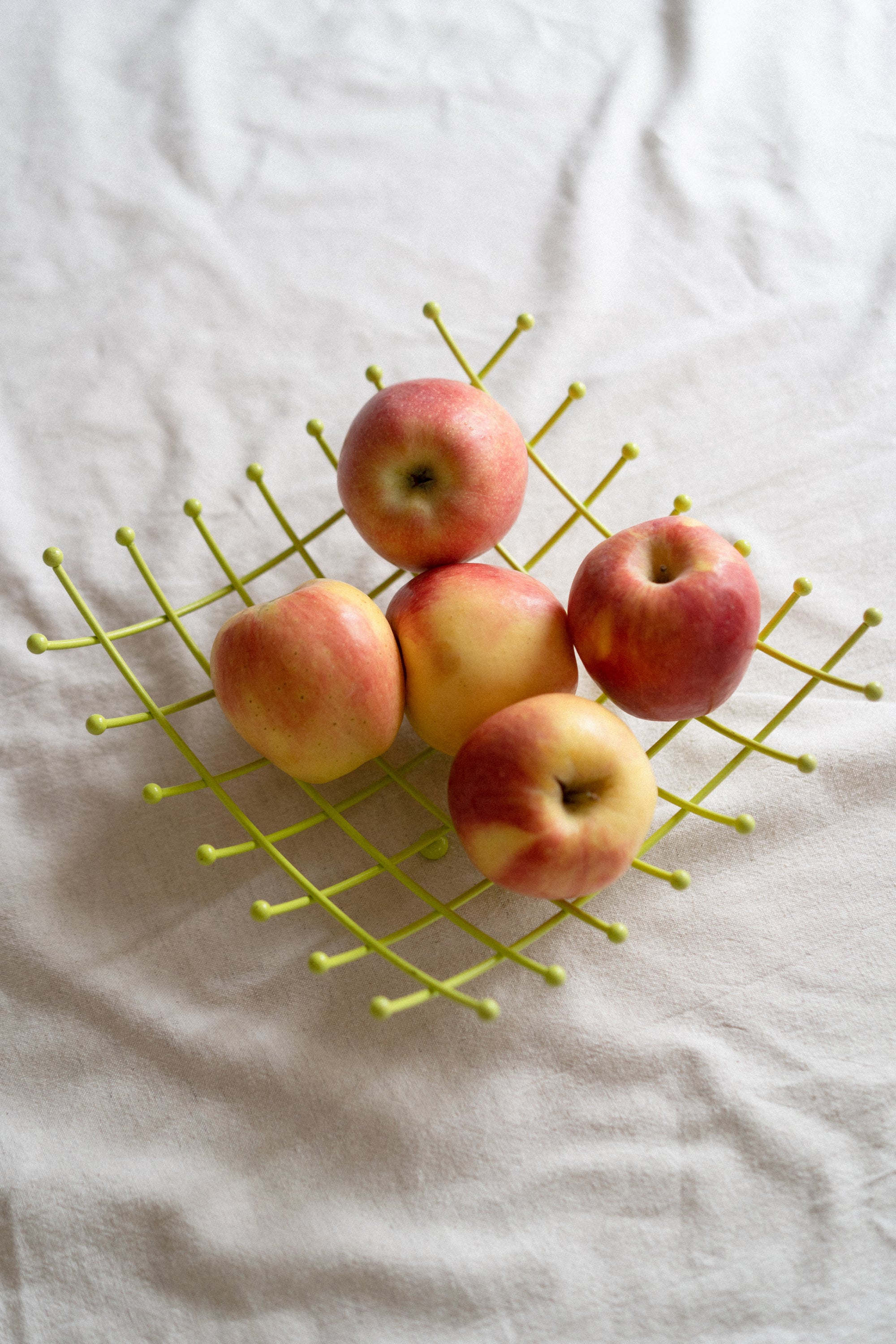 Lime Green Metal Fruit Bowl