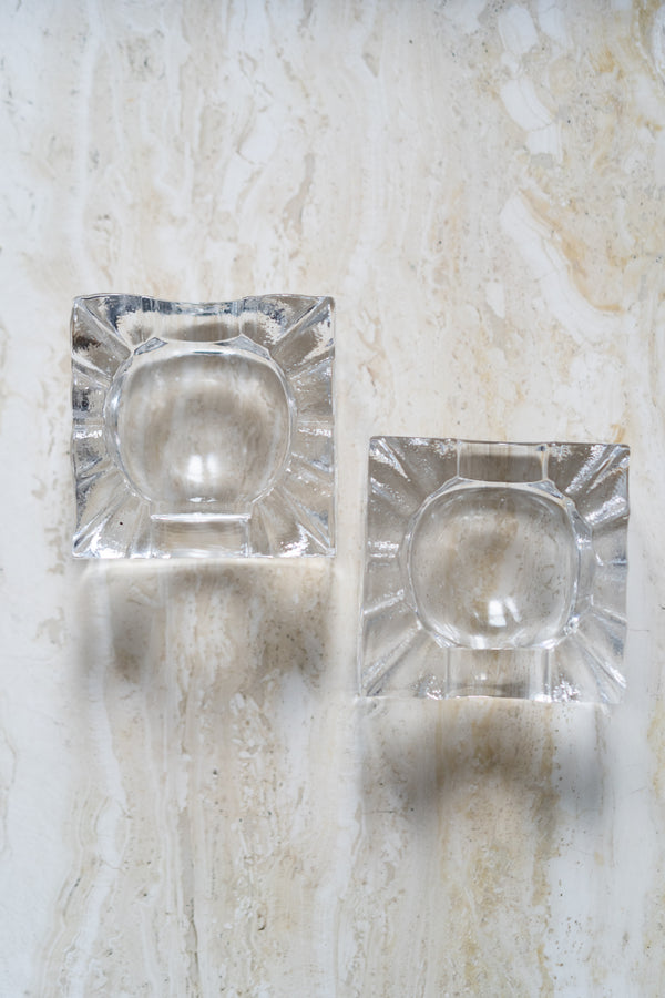 Kosta Boda Interlocking Glass Ashtray