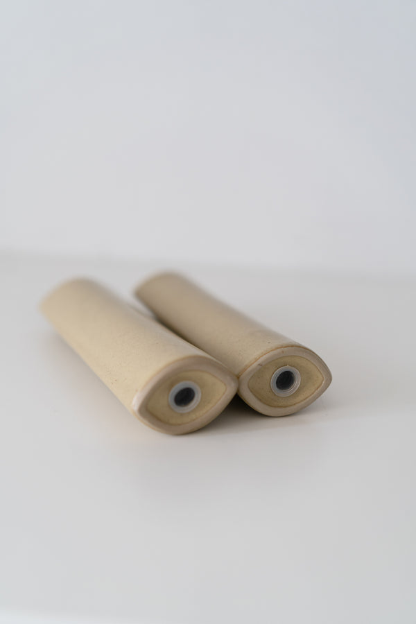 Beige Ceramic Salt and Pepper Set