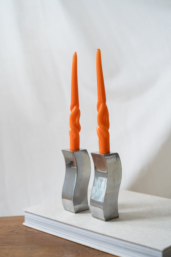 Wavy Aluminum Candlesticks
