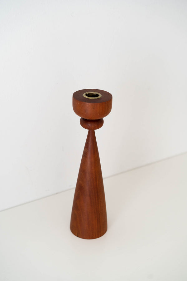 Midcentury Wood Candle Holder