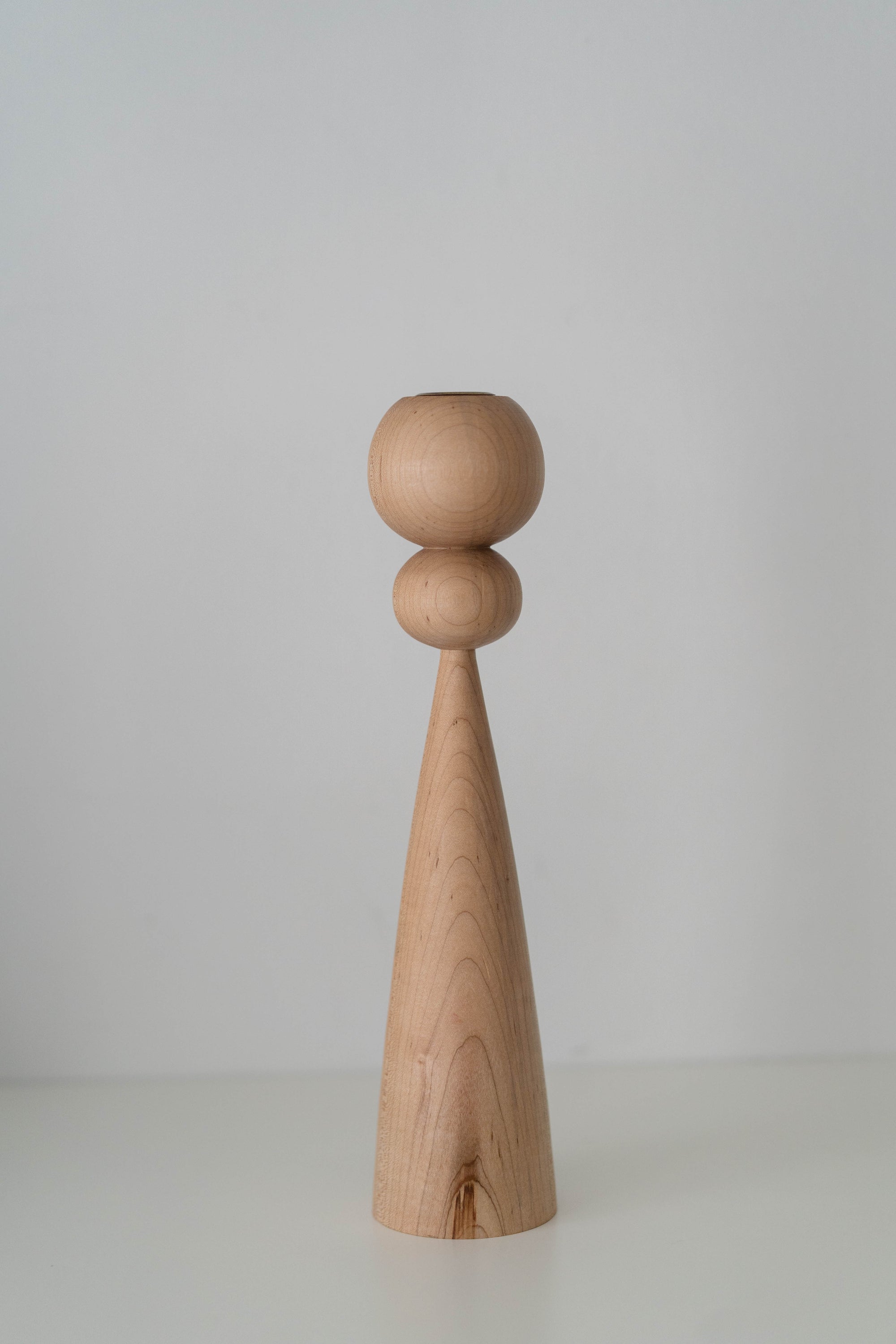 Midcentury Wood Candle Holder