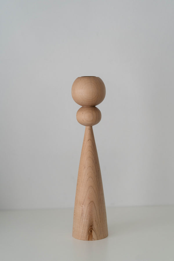 Midcentury Wood Candle Holder