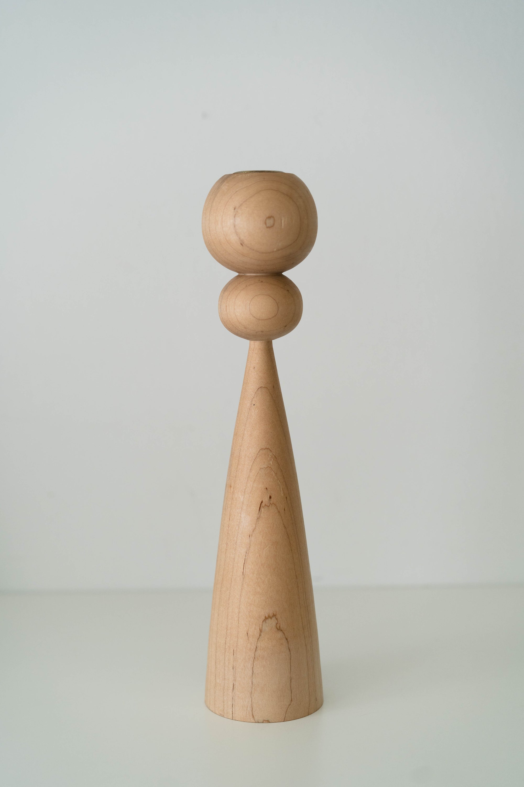Midcentury Wood Candle Holder